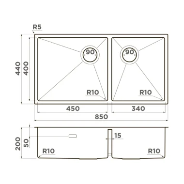 Taki 85-2-LB-U-IF Side in фото 4